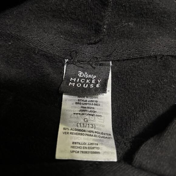 Disney Mickey Mouse Skeleton Juniors Size Large Oversized Cropped Hoodie Glows - Picture 7 of 11